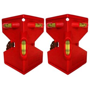 2 Pcs Magnetic Post Level for Pipe, Post and Beams Leveling