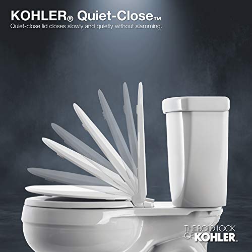 KOHLER Veil One-Piece Skirted Toilet, Dual Flush, Elongated Bowl, Skirted Trapway, White, Slow Close Seat, Seat Included, K-1381-0 | The Storepaperoomates Retail Market - Fast Affordable Shopping