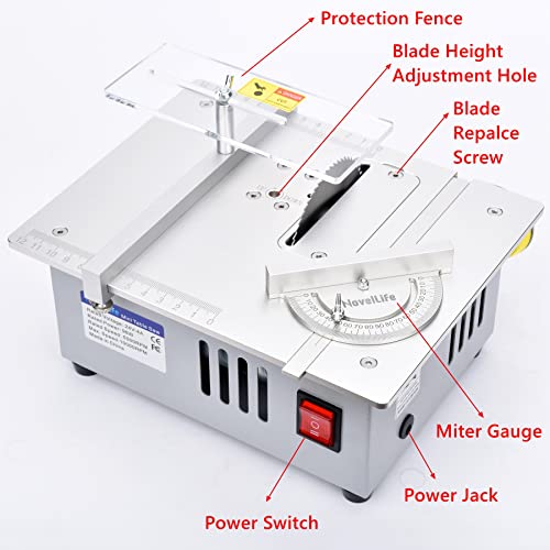 NovelLife Mini Hobby Table Saw with Miter Gauge,3 Inch HSS Alloy Steel Circular Saw Blade,Polishing Pad,96W Power Supply for DIY Handmade Wooden Model Crafts,Printed Circuit Board Cutting | The Storepaperoomates Retail Market - Fast Affordable Shopping