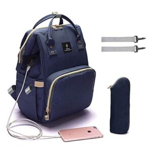 Diaper Backpack w/USB Port Large Capacity Baby Diaper Bag Multi-Function