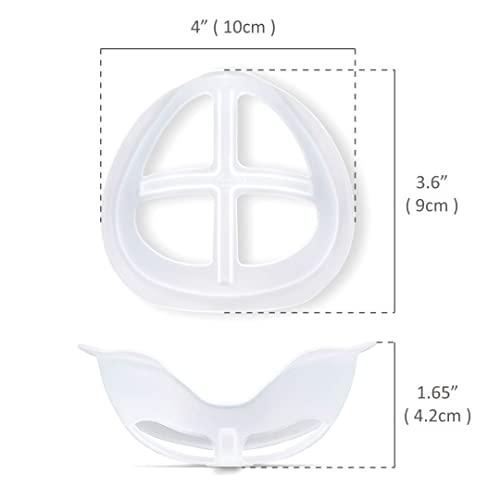 Silicone Mask Bracket Inner Support Frame for Homemade Cloth Mask Cool Mask Hack More Space for Comfortable Breathing Washable Reusable, 3pcs Clear | The Storepaperoomates Retail Market - Fast Affordable Shopping