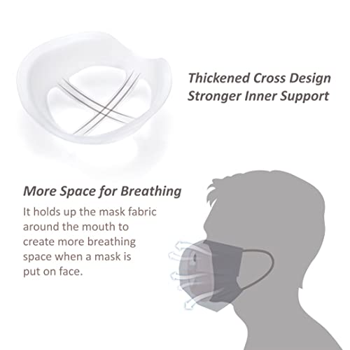 Silicone Mask Bracket Inner Support Frame for Homemade Cloth Mask Cool Mask Hack More Space for Comfortable Breathing Washable Reusable, 3pcs Clear | The Storepaperoomates Retail Market - Fast Affordable Shopping