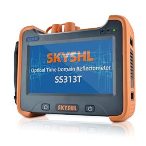 SKYSHL 1310nm/32dB+1550nm/30dB SM OTDR Testing(Built-in OPM OLS VFL and Event Map) Fiber Tester Optical Time Domain Reflectometer Compatible with SC+FC+ST+LC/UPC&APC Connector-SS313T-2A