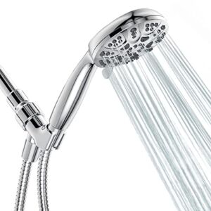 HOPOPRO 6 Functions Handheld Shower Head Set, High Pressure Shower Head High Flow Bathroom Hand Held Showerhead Replacement Tool-free 1-Min Installation Shower Body Sprays with 4.33 Inch Shower Panel