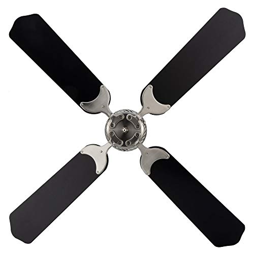 RecPro RV Ceiling Fan 12V 42″ Brushed Nickel Finish 4 Blade with Remote (Black) | The Storepaperoomates Retail Market - Fast Affordable Shopping