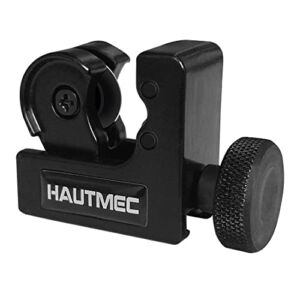 HAUTMEC Mini Tube Cutter Of Diameter from 1/8″ to 5/8″ OD (3-16mm), Heavy Duty Pipe Cutter for PVC, Copper, Aluminum, and Thin Stainless Steel Tube HT0131-TC