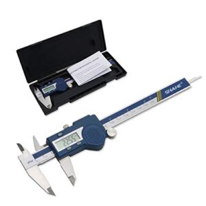 SHAHE Electronic Digital Caliper, Micrometer Caliper Measuring Tool , 6 Inch/150mm Vernier Caliper with Stainless Steel, Large LCD Screen, Auto – Off, Inch Metric Conversion