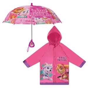 Nickelodeon Kids Umbrella and Slicker, Paw Patrol Boys Rain Wear Set, for Ages 2-18