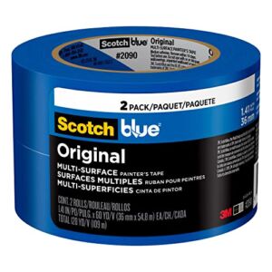 ScotchBlue Original Multi-Surface Painter’s Tape, 1.41 inch x 60 yard, 2 Rolls