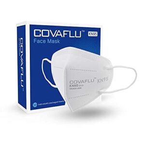Covaflu KN95 Face Mask Pack of 10 Fold Flat Masks Comfortable Fit
