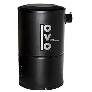 OVO, Black Compact and Powerful Central Vacuum System, Condo Vac, 630 Air Watts, Use with Disposable Bags, 18L or 4.75Gal