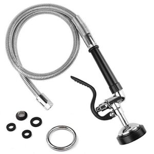 MSTJRY Spray Valve with 45″ Pre Rinse Hose, Pre Rinse Sprayer with Flexible Stainless Steel Hose Assembly for Commercial Kitchen Faucets