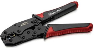 Wire Crimper Tool Qibaok Ratcheting Insulated Wire Terminal Connectors Crimping Tool for AWG20-10