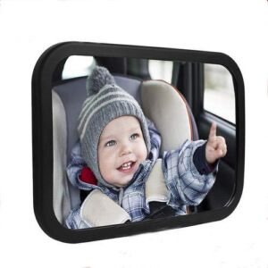 Homeon Wheels Baby car Mirror Wide View Shatterproof Adjustable Acrylic 360°for Backseat, Safety Car Seat Mirror Easily to Observe The Baby’s Every Move
