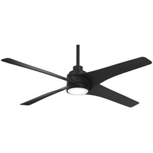 Minka-Aire F543L-CL Swept 56 Inch Ceiling Fan with Integrated 20W LED Dimmable Light in Coal Finish