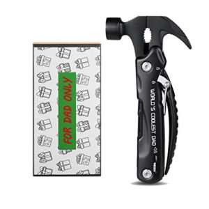 Gifts for Dad from Daughter Son Kids Wife Fathers Day,Birthday Gift Ideas for Men Him,Unique Personalized Dad Gifts,Hammer Multitool(WORLD’S COOLEST DAD)