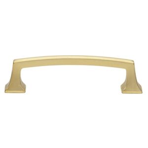 GlideRite 3-3/4 in. Center Deco Base Cabinet Dresser Pull Handles, Brass Gold, Pack of 25