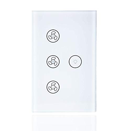 New Smart Switch, can be Used on Lights and Fans, Electric Fan Switch Ceiling Fan Speed Controller Timer Function APP Touch Control, Compatible with Alexa and Google Home, Easy to Install | The Storepaperoomates Retail Market - Fast Affordable Shopping