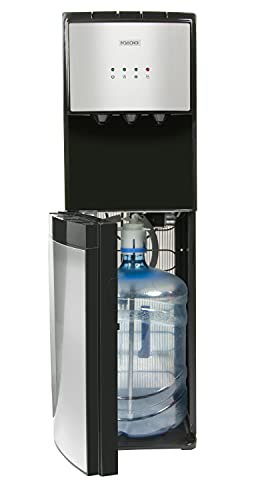 Igloo IWCBL353CRHBKS Stainless Steel Hot, Cold & Room Water Cooler Dispenser, Holds 3 & 5 Gallon Bottles, 3 Temperature Spouts, No Lift Bottom Loading, Child Safety Lock, Black/Stainless | The Storepaperoomates Retail Market - Fast Affordable Shopping