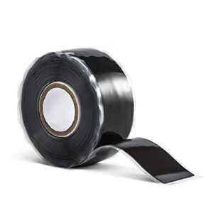 Seal Self Fusing Silicone Tape – 1 Inch Wide and 15 Feet Long Weatherproof Self Fusing Silicone Sealing Tape for Emergency Pipeline Repair/Cable Bandage/Tool Fixing（Black）