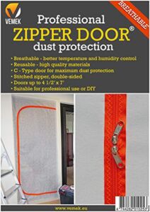 Breathable Professional Zipper Door, Dust Protection Wall, Zip Barrier Dust Containment, Heavy-Duty Construction Access Door, Plastic Sheeting Temporary Door, Zip Barrier Room Seal, Reusable Doorway
