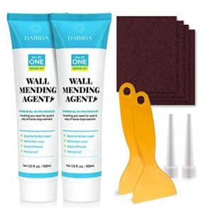 DABIDA Wall Mending Agent Repair Cream Drywall Repair Kit – Wall Safe, Quick Repair & Drying, Easy Solution to Fill The Crack & Holes in Wall Self-Adhesive, Waterproof, Wood Putty & Plaster (2pcs)