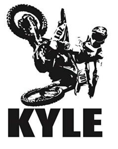 Personalized Custom Motocross Dirt Biker Wall Decal- Add Name and Number Tail Whip Dirt Bike Inspiration Vinyl Decor Sticker