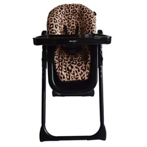 Your Babiie ‘AM:PM by Christina Milian’ Leopard Fitzrovia Infant Highchair – Height-Adjustable Baby High Chair – Easy-Clean Foldable & Compact Weaning Highchair – Suitable from Approx. 6 Months