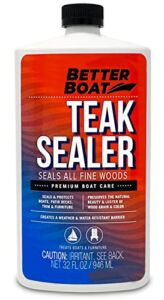 Teak Sealer & Teak Oil for Wood Outdoor Furniture, Boats & Indoor Furniture w/ Teak Cleaner & Brightener Pack Shower Stool Restoration & Restorer Kit Clean & Bright Stains Seal Teak Wood Paint Finish