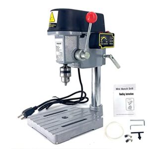 EWANYO 3-Speed Benchtop Drill Press, Electric Bench Wood Drilling Machine for DIY Creation, Small and Precise Work Like Jewelry Making Woodworking Metal Drilling Machine 110V