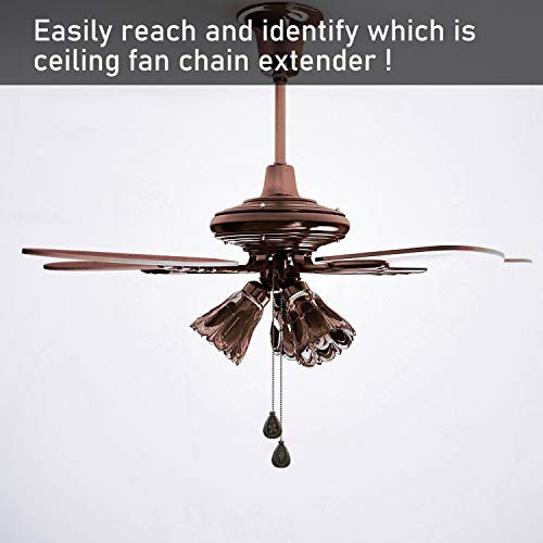 4 Pieces Ceiling Fan Pull Chain Extender Pull Chains Extension Fan Pull Chain Bronze Pendant 12 Inch Ceiling Fan Chain Ornament with Ball Fan Chain Connector (Black Copper) | The Storepaperoomates Retail Market - Fast Affordable Shopping