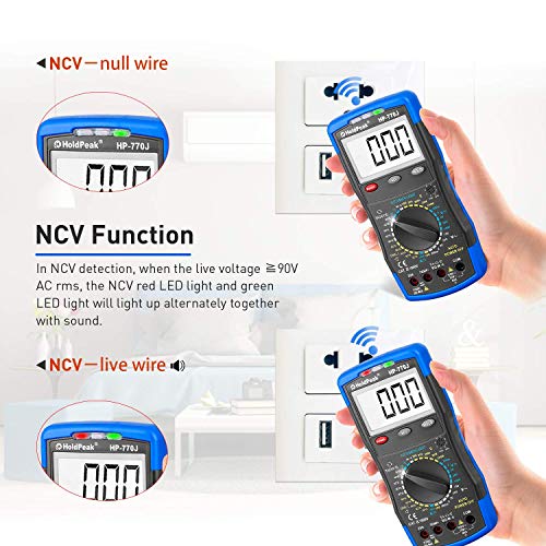 Digital Multimeter HP-770J Automotive Multimeter Engine Analyser Manual Ranging NCV Multi Tester Voltmeter Measure Voltage+Current+Resistance+Temp+RPM+Dwell Angle with Data Hold+Backlight+Auto Off+℃/℉ | The Storepaperoomates Retail Market - Fast Affordable Shopping