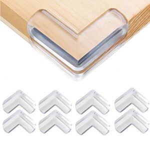 Safety Corner Protectors Guards, 8 pcs Baby Proofing Safety Corner Clear Furniture Table Corner Protection, Kids Soft Table Corner Protectors for Child for Furniture Against Sharp Corners