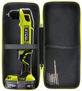Khanka Hard Travel Case Compatible with Ryobi P241 One+ 18 Volt Lithium Ion 130 Inch Pounds 1,100 RPM 3/8 Inch Right Angle Drill