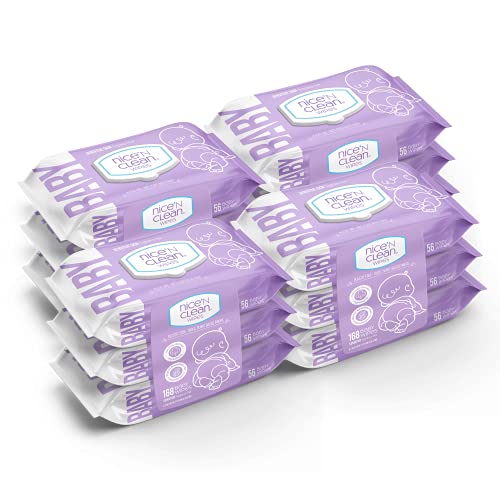 Nice ‘n Clean Unscented Baby Wipes (672 Total Wipes) | Ideal for Sensitive Skin | Hypoallergenic, Plastic-Free, Plant-Based Wet Wipes | Made w/ 100% Purified Water | The Storepaperoomates Retail Market - Fast Affordable Shopping