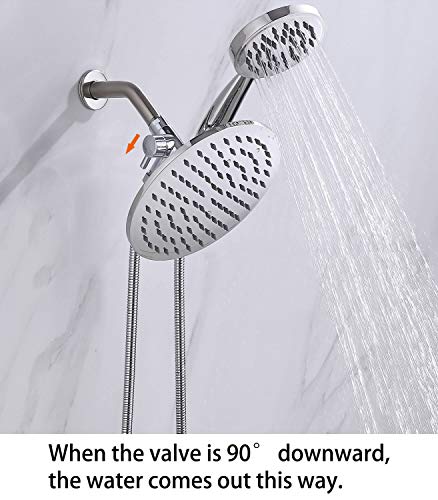 G-Promise Solid Metal Shower Arm Diverter with Handshower Mount for Hand Held Showerhead and Fixed Spray Head ∣ G 1/2 3-Way Bathroom Universal Shower System Replacement Part (Polished Chrome) | The Storepaperoomates Retail Market - Fast Affordable Shopping