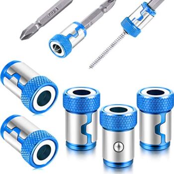 5 Pieces Magnetic Screw Ring Bit Magnetizer Ring Metal Magnetizer Screw, Removable for 1/4 Inch/ 6.35 mm Hex Screwdriver and Power Bits (Blue) | The Storepaperoomates Retail Market - Fast Affordable Shopping