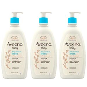 Aveeno Baby Aveeno Baby Daily Moisture Lotion With Colloidal Oatmeal & Dimethicone, 3 X 18 Fl. Oz, 54.0 Fl Oz (Pack of 3)