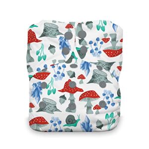 Thirsties Stay Dry Natural One Size All in One Reusable Cloth Diaper, Snap Closure, Forest Frolic
