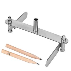 Center Line Scriber, Woodworking Offset Marking Tool with Pencils for Dowel Position Locating/Open Hole/Cutting, 40-100MM Width Wood Centerline Finder