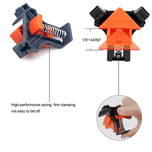 Woodworking 90 Degree Angle Corner Clamps, 8pcs ABS Adjustable Swing Corner Clip Fixer Carpenter Right Angle Fixing Clamps Bar Clamps for Drilling, Making Cabinets, Photo Framing, Crafting Projects | The Storepaperoomates Retail Market - Fast Affordable Shopping