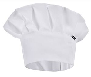 ESHATO Kids Chef Hat, Adjustable Elastic Cotton Cooking Cap for Children White