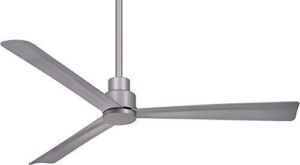 Minka Aire Simple 44 in. Indoor/Outdoor Silver Ceiling Fan with Remote Control