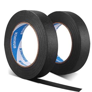 KIWIHUB Painter’s Tape, 1″(25mm) x 60 yd (120 Yards Total), 2 Rolls – Black Painting & Masking Tape – Multi Surface Use – 14 Day Clean Release Trim Edge Finishing Tape