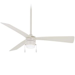 Minka-Aire F676L-WHF Vital 44 Inch Pull Chain Ceiling Fan with Integrated 16W LED Light in Flat White Finish