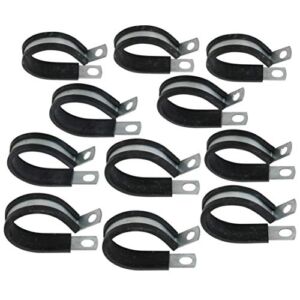 Harrier Hardware 1.5-inch Stainless Steel Metal Strap Pipe Cushion Clamps, 11-Pack
