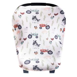 Baby Car Seat Cover Canopy and Nursing Cover Multi-Use Stretchy 5 in 1 Gift”Jo” by Copper Pearl