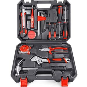 Household Tool Kit, Arrinew 19 Pcs Home Repair Tools Set for Homeowner with Portable Storage Case for Apartment, Garage and Dorm, High-grade Steel Perfect for Home Maintenance
