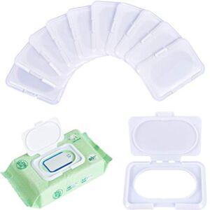 Yiphates 30Pcs Disposable Baby Wipes Lid Wipes Cover Single Sheet Dispenser Portable Child Wet Tissues Box Lid, 3.94 x 2.64 Inches
