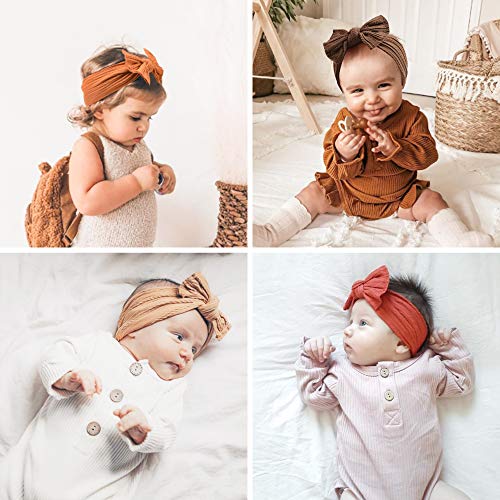 Prohouse 12 Pack Baby Nylon Headbands Hairbands Hair Bow Elastics Handmade Hair Accessories for Baby Girls Newborn Infant Toddlers Kids | The Storepaperoomates Retail Market - Fast Affordable Shopping